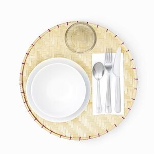 IKEA SOMMARFLOX, Place mat, bamboo handmade 13 3/4 " NEW